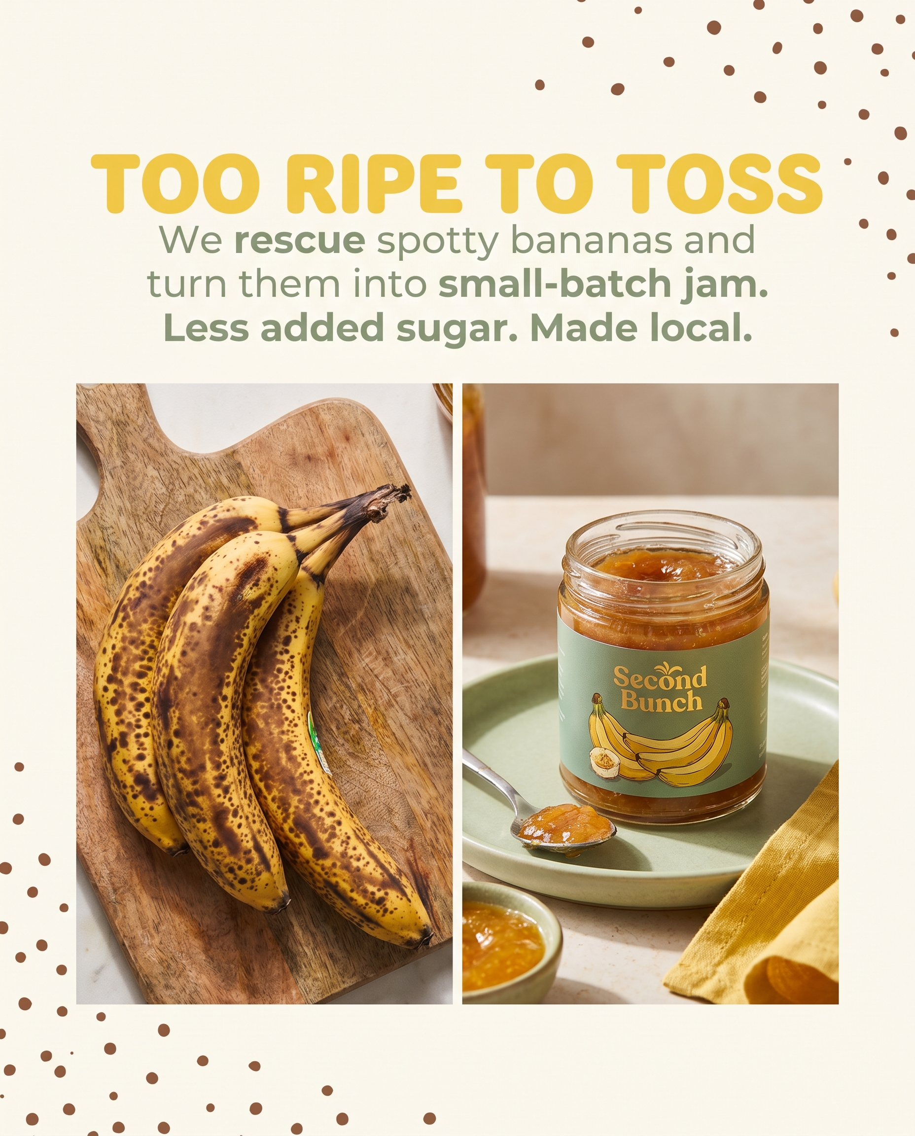 Too ripe to toss — spotty bananas rescued for banana jam